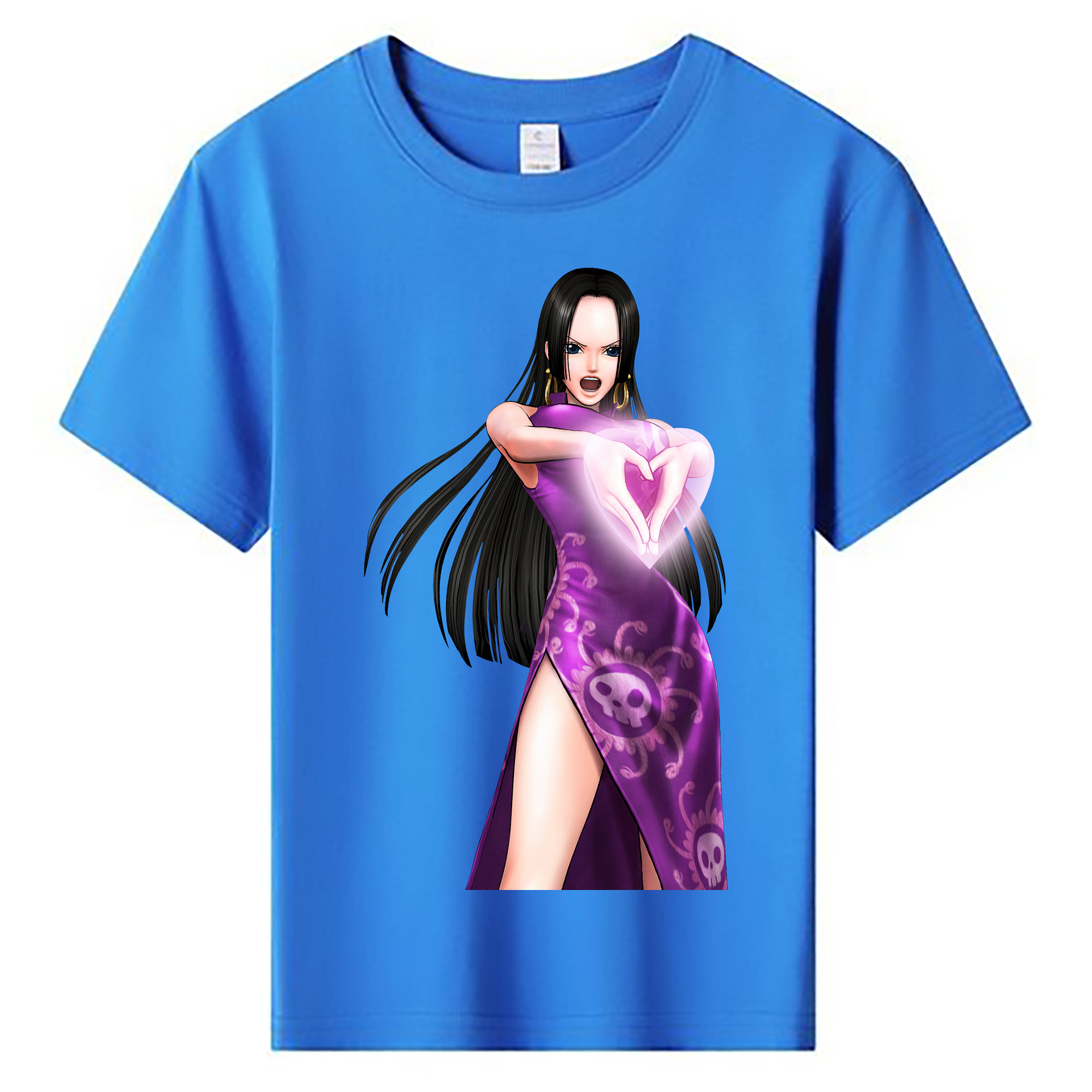 ワンピース ボア・ハンコック ONE PIECE Boa·Hancock 綿100％キッズTシャツ（フロントプリント）